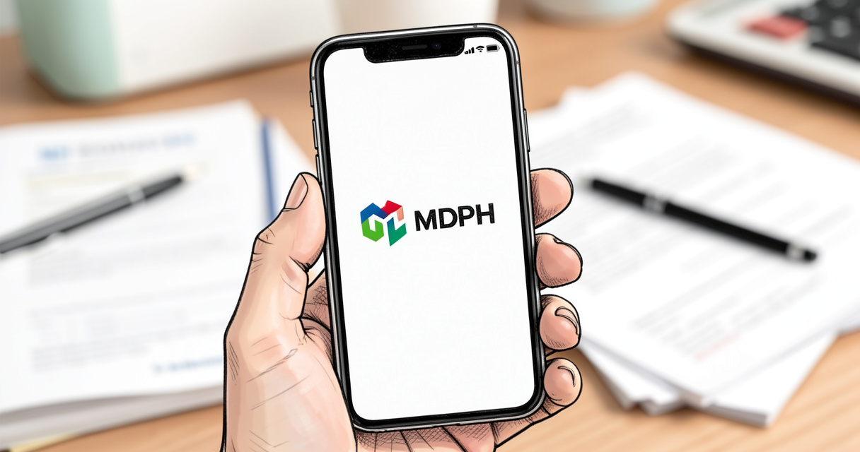 Notification de suivi de dossier MDPH reçue sur smartphone, service en ligne