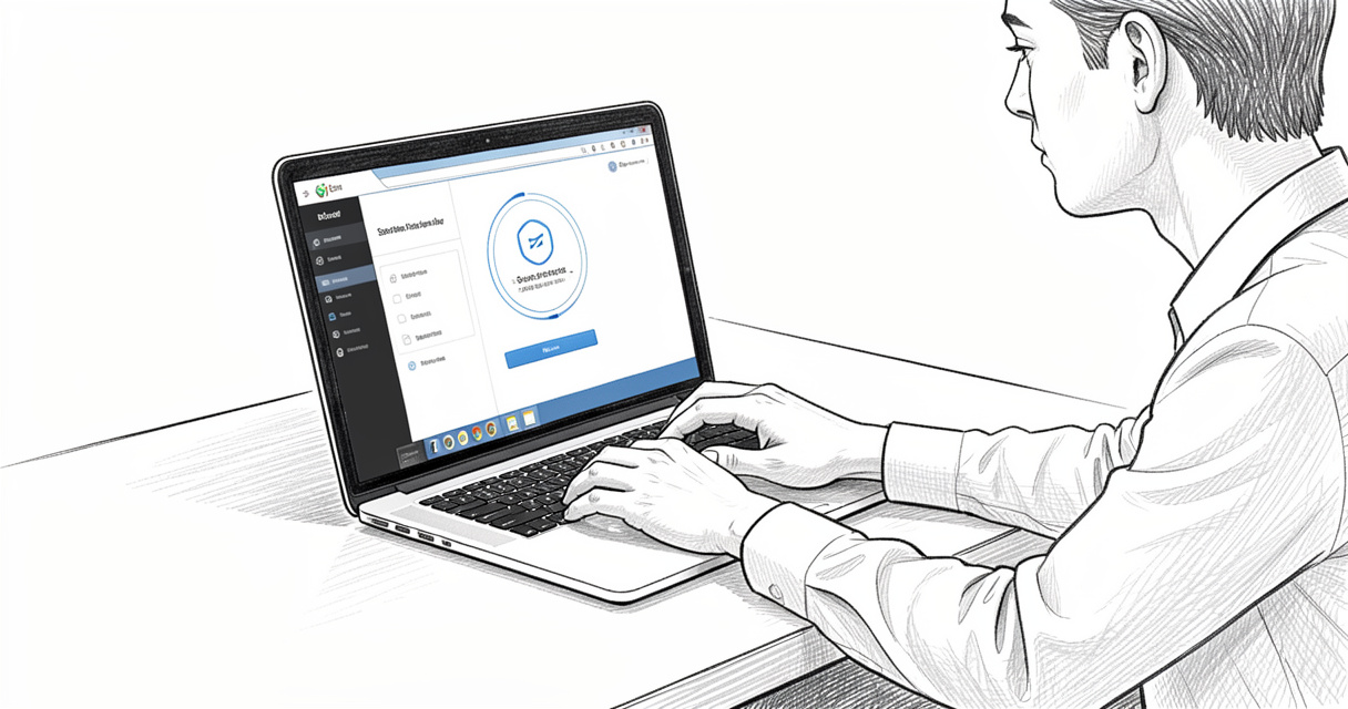 Connexion sécurisée à l'extranet A2micile depuis un ordinateur portable