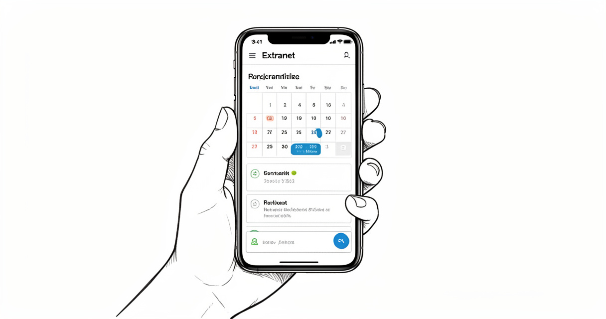 Application mobile de l'extranet A2micile avec tableau de bord