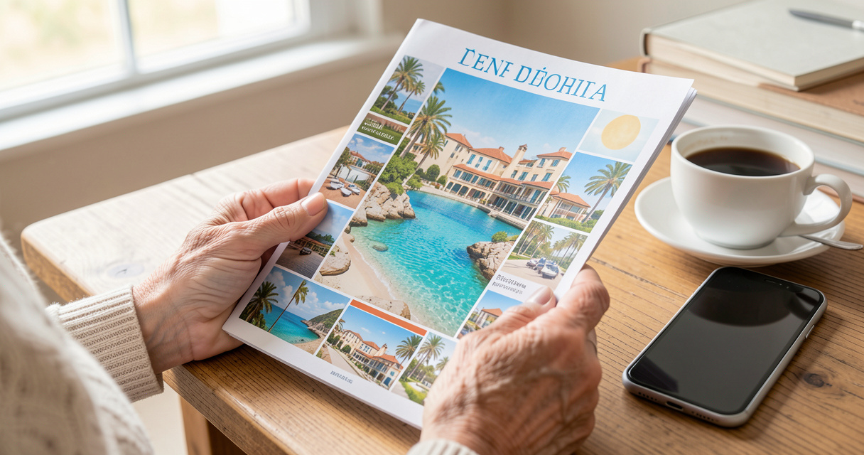 Senior consultant le catalogue ANCV Seniors en Vacances 2026 à la maison
