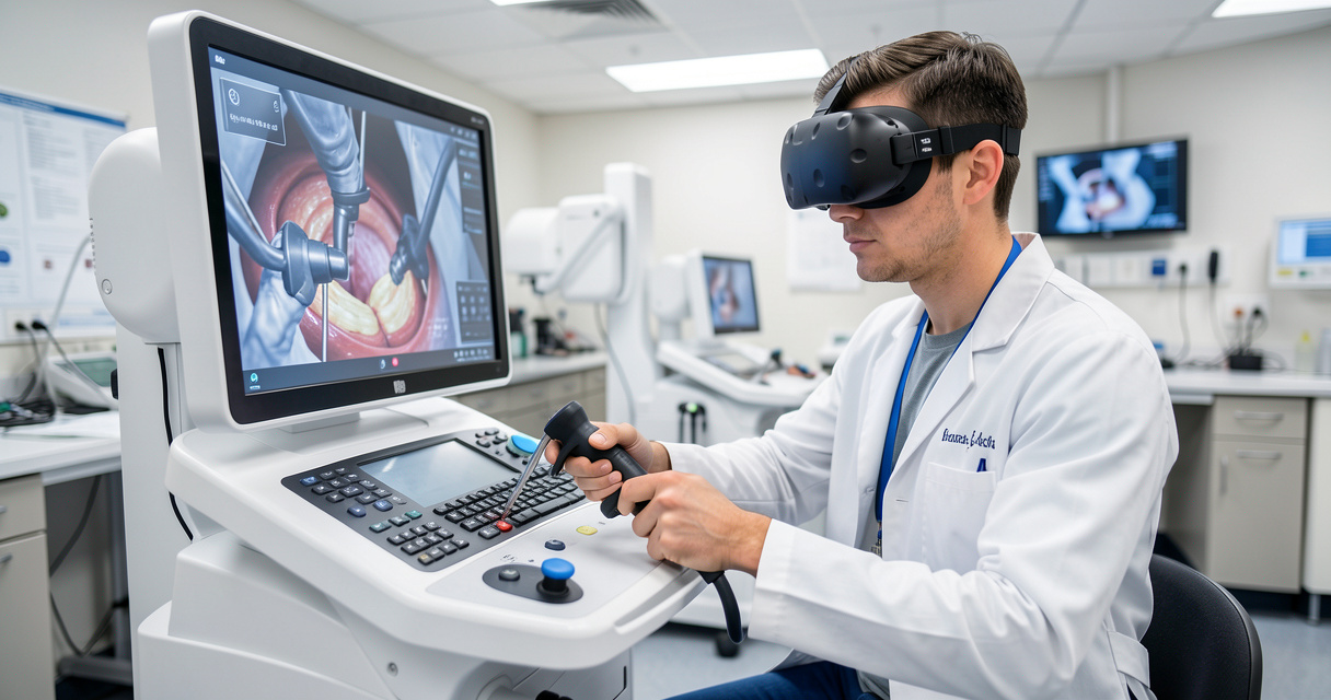 Campus de simulation CMU : exercice de réalité virtuelle en chirurgie laparoscopique